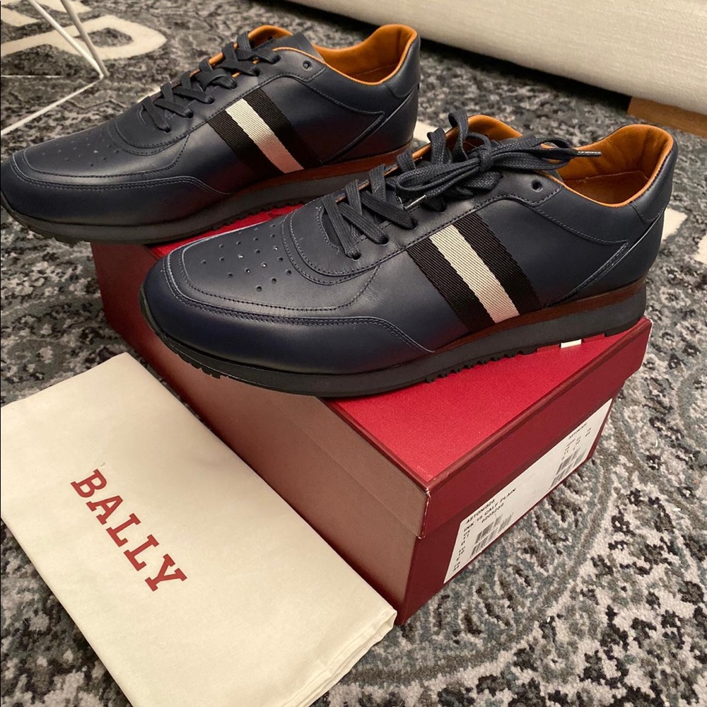 Bally Aston New Men’s Calf Sneaker in Blue